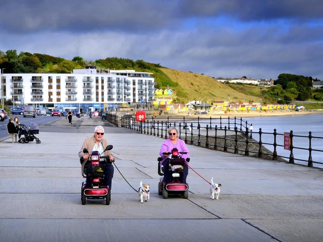 Walkies on Scarborough's North Bay.