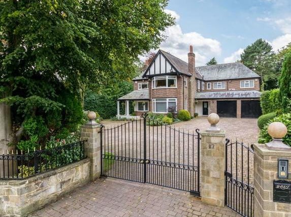 This six bedroom detached home is also in Sandmoor Avenue in Alwoodley. It has five reception rooms and is set in generous, private gardens.