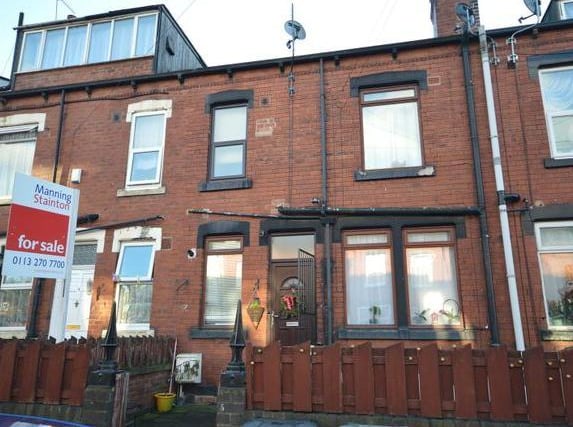 This terrace house in Euston Grove in Holbeck is being sold as an investment opportunity. It has one double bedroom and has a small front garden. It is on the market for £75,000 with Manning Stainton.