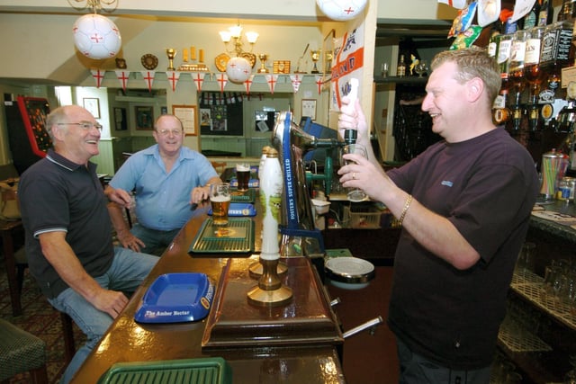 Locals enjoying a pint in 2006