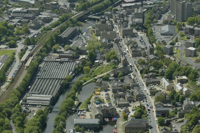 Aerial views of Sowerby Bridge back in 2003.