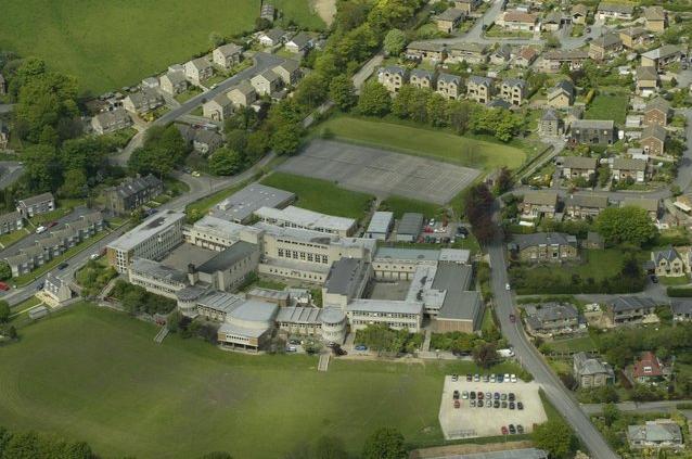 View of Calder High School, Mytholmroyd back in 2003.