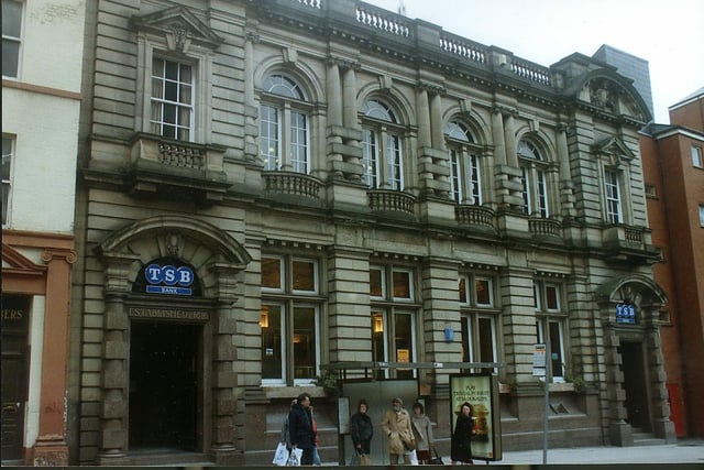 It is home to some grand buildings, including the old TSB bank pictured above. This is now the popular bar Twelve Tellers, named in honour of the bank