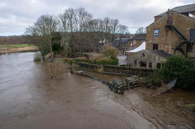 The beer garden at the Kirkstall Bridge Inn was flooded