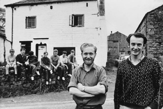 Foxwood School teachers James Haggard (left) and Ian McCarroll at Foxwood Farm, near Horton-in-Ribblesdale, with some of the boys under their charge.