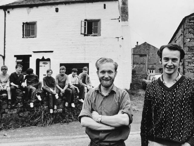 Foxwood School teachers James Haggard (left) and Ian McCarroll at Foxwood Farm, near Horton-in-Ribblesdale, with some of the boys under their charge.