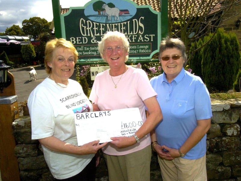 Whitby Blind and Partially Sighted Society receives a donation.