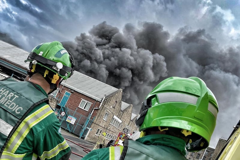 Emergency Services deal with the fire in Savile Town