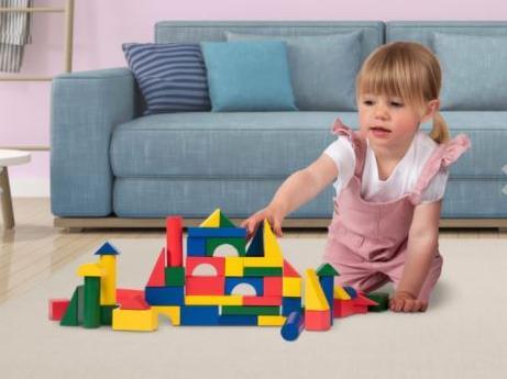 Bright colours and simple shapes make this set of wooden blocks for kids perfect for building fun. Little ones can create fairytale towers, fun roadways and more - £9