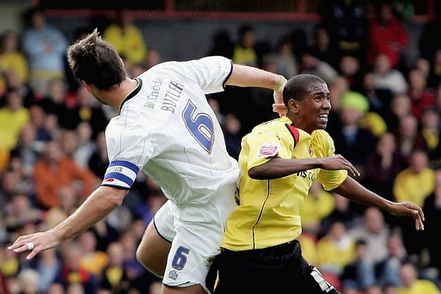 Paul Butler Watford's Ashley Young battle for the ball during the Championship clash at Vicarage Road in October 2005.