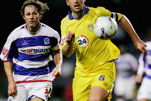 Paul Butler and Gareth Ainsworth of Queens Park Rangers in a race for the ball during the Championship clash at Loftus Road in August 2006.