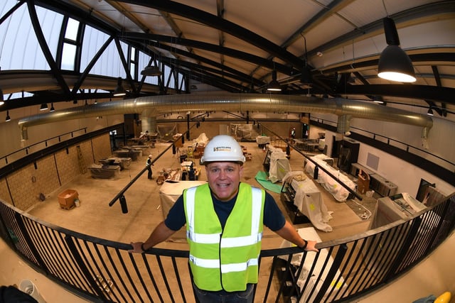 Graham Watson, owner of Crimple Hall, pictured on the balcony in the brand new food hall