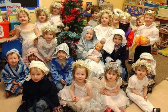 The Perfect Blue class at Cliff Pre School put on their very own nativity show in 2005.
