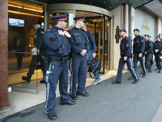 The Innsbruck hotel was placed under complete lockdown after a receptionist was found to be carrying the virus. Picture: Johann Groder/AFP via Getty Images