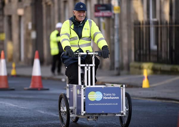 Cargo bikes are helping to keep deliveries moving during the tram works (Picture: Lisa Ferguson)