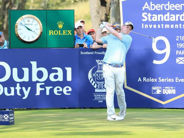 Bob MacIntyre, pictured during last year's Aberdeen Standard Investments Scottish Open at The Renaissance Club, lives close to the 12th tee at Glencruitten Golf Club in Oban. Picture: Aberdeen Standard Investments