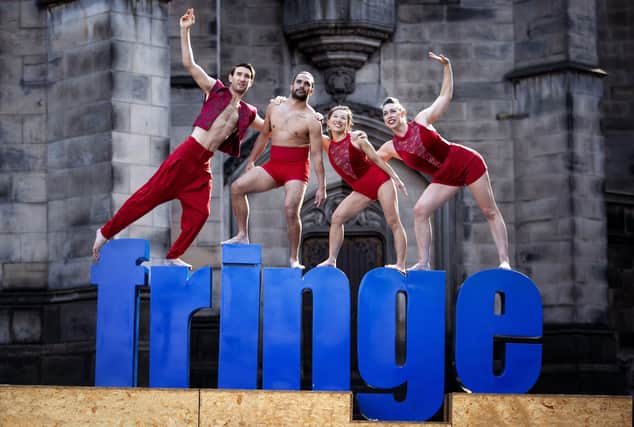 fringe: Australian circus troupe ‘Casus’ celebrate the last week of 2019’s event (Picture: Jane Barlow/PA)