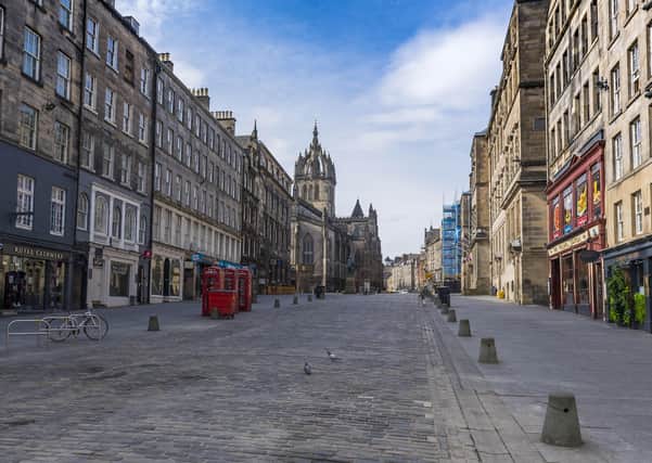 The Royal Mile is deserted as people stay at home (Picture: Mark Scate /SNS Group)