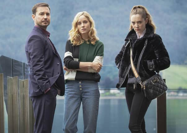 Martin Compston, Sophie Rundle and Mirren Mack, the stars  of The Nest (Picture: BBC/Mark Mainz)