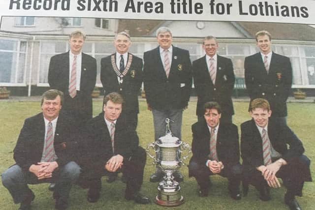Bathgate clubmates Bryan Shields and Stephen Gallacher, both bottom right, helped Lothians win the Scottish Area Team Championship at Lundin