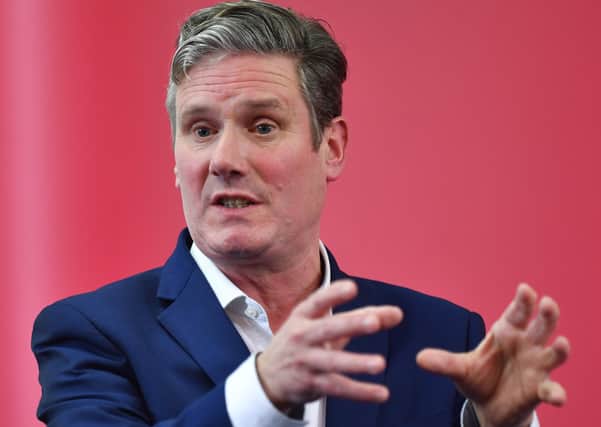 MANCHESTER, ENGLAND - JANUARY 11: Labour MP Keir Starmer speaks at the Mechanics Institute, best known as the birthplace of the British Trade Union Congress, as he launches his leadership campaign on January 11, 2020 in Manchester, England. (Photo by Anthony Devlin/Getty Images)