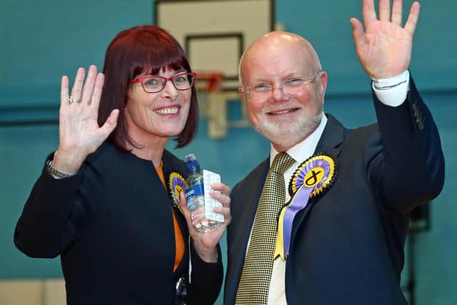 Lisa and Colin Beattie, who are currently self-isolating after Mrs Beattie was diagnosed with coronavirus.