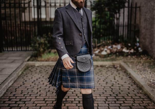 Persevere Moss Navy, one of two new tartans launched by the Kilt Society.
