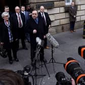 Alex Salmond faces the media after being cleared of all charges at the High Court in Edinburgh (Picture: Lisa Ferguson)