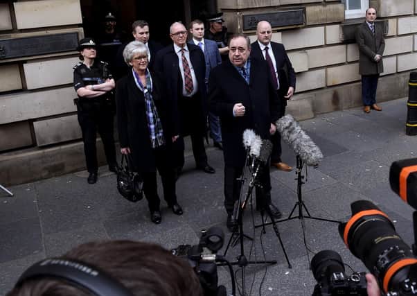 Alex Salmond faces the media after being cleared of all charges at the High Court in Edinburgh (Picture: Lisa Ferguson)