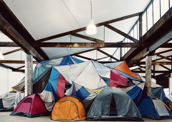 Is it a tent storage facility or is it art?