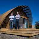 Archie (right) and Ross Hunter of Armadilla with one of their outdoor living spaces.