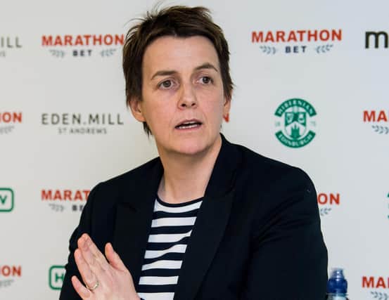 Leeann Dempster said Hibs wanted to show appreciation for the NHS through the new strip. Picture: Ross Parker/SNS