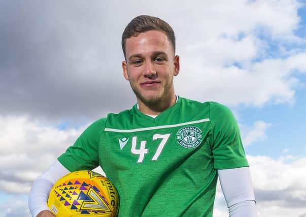 EDINBURGH, SCOTLAND - FEBRUARY 27: Jamie Gullan is pictured during an Hibernian media access, at the Hibernian Training Centre, on February 27, 2020 in Edinburgh, Scotland. (Photo by Mark Scates / SNS Group)