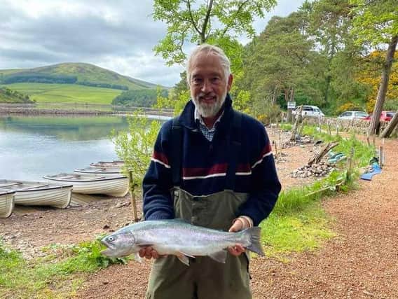 Peter Misselbrook from Leith Fly Fishers with one of his bag of four for 19lbs from Glencorse Reservoir this week. The water has been on fire and David McAdam and his partner had over 40 fish to the boat in midweek.