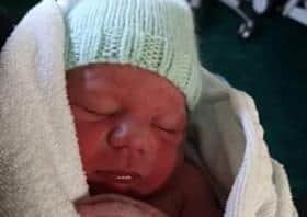 Shona Watson Smith gave birth to her baby, Zeke, in the bathroom.