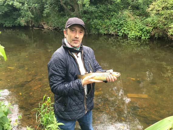 Ben Steer caught this fine wild trout on the Water of Leith