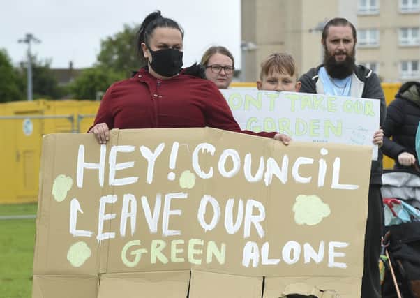 Local people are trying to save Moredunvale Green from a housing development (Picture: Lisa Ferguson)