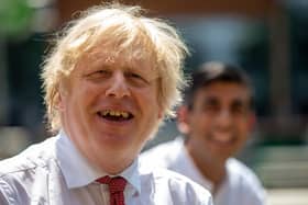 Boris Johnson, with Chancellor Rishi Sunak, has committed significant funds to help creative industries through the Covid crisis (Picture: Heathcliff O'Malley/pool/AFP via Getty Images)