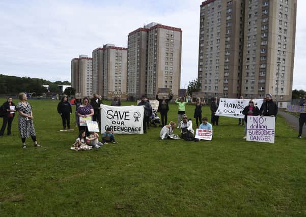 Moredun residents campaign to save their park from developers who want to build flats on site (Picture: Lisa Ferguson)