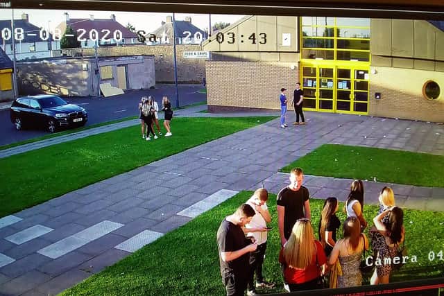 CCTV at Dalkeith & Woodburn Miners' Club shows most of the youngsters had been dispersed by 8pm.