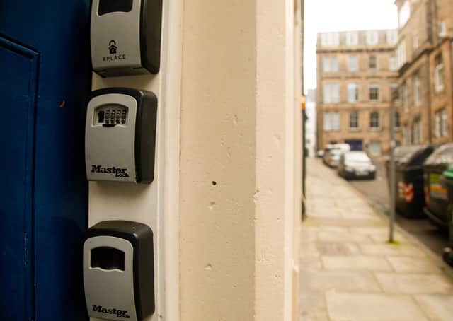 Key safes for holiday let flats are a common sight in central Edinburgh (Picture: Scott Louden)