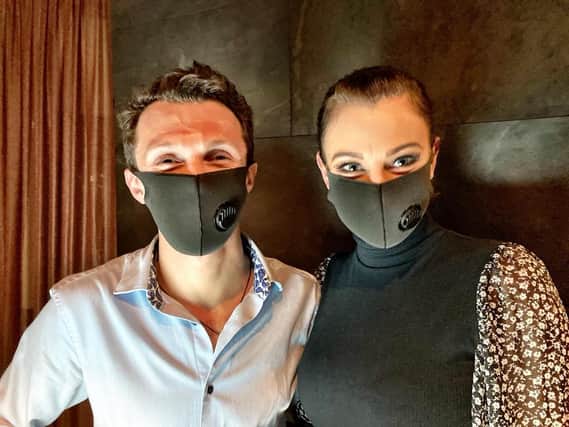 Masks on, James Murdoch and Leah Renton welcome you to Dine