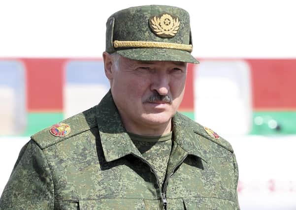 Belarusian President Alexander Lukashenko is clinging on to power (Picture: Sergei Shelega/BelTA Pool Photo via AP)