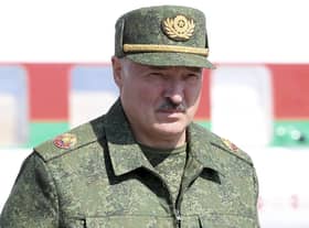 Belarusian President Alexander Lukashenko is clinging on to power (Picture: Sergei Shelega/BelTA Pool Photo via AP)