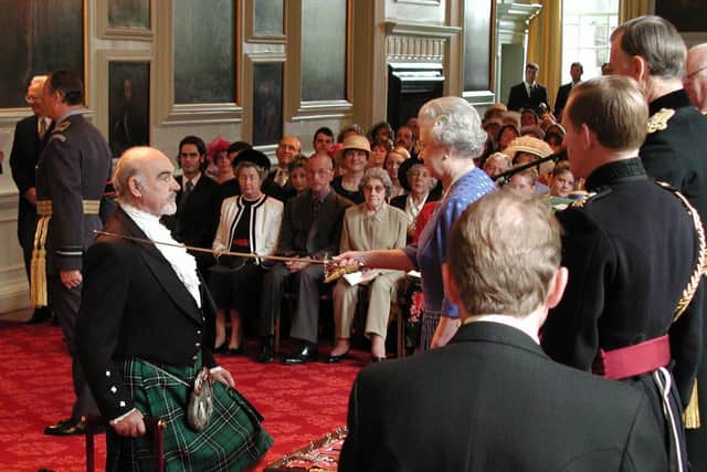 The knighting of Sean Connery at Holyrood Palace