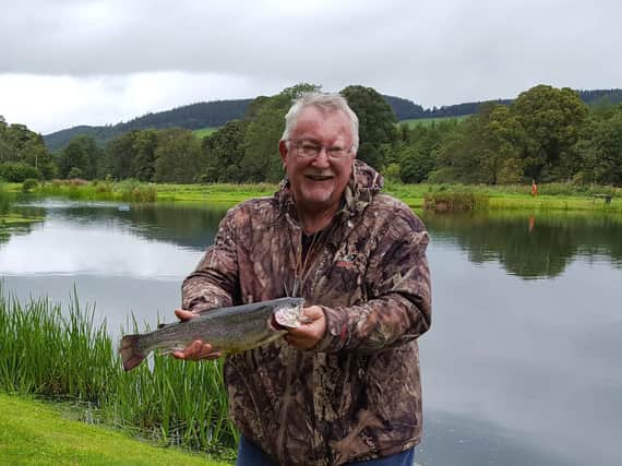Andrew Skirving of Loanhead  at Kailzie Trout Fishery near Peebles this week