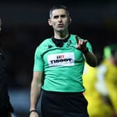 Referee Frank Murphy, right, will take charge of Edinburgh's Pro14 semi-final against Ulster. Picture: Michael Steele/Getty Images