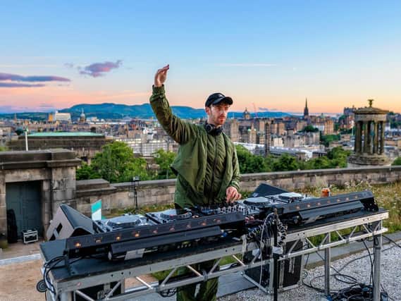 In demand DJ Patrick Topping atop the Calton Hill