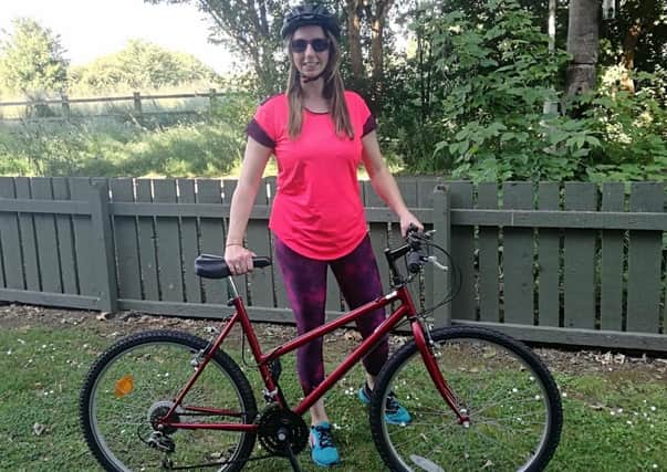 Lauren Durie with her new bike