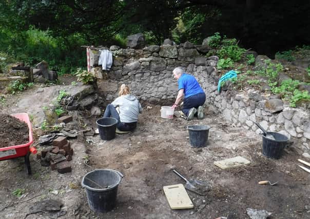The Edinburgh Archaeological Field Society continued their excavation of the servants' accommodation (known as the 'Cottages') at Cammo Estate, which was once home to one of Edinburgh's grandest mansions.